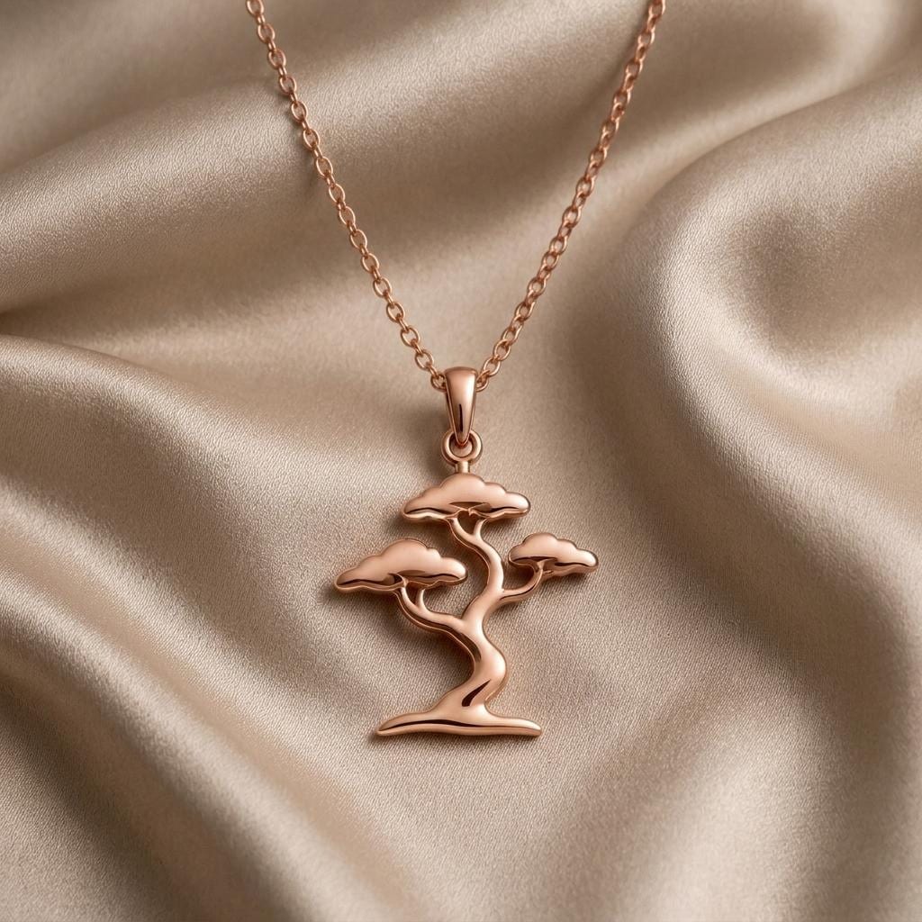 Bonsai Tree Pendant | 925 Sterling Silver | Nature Inspired Jewelry | Symbolic Growth Gift