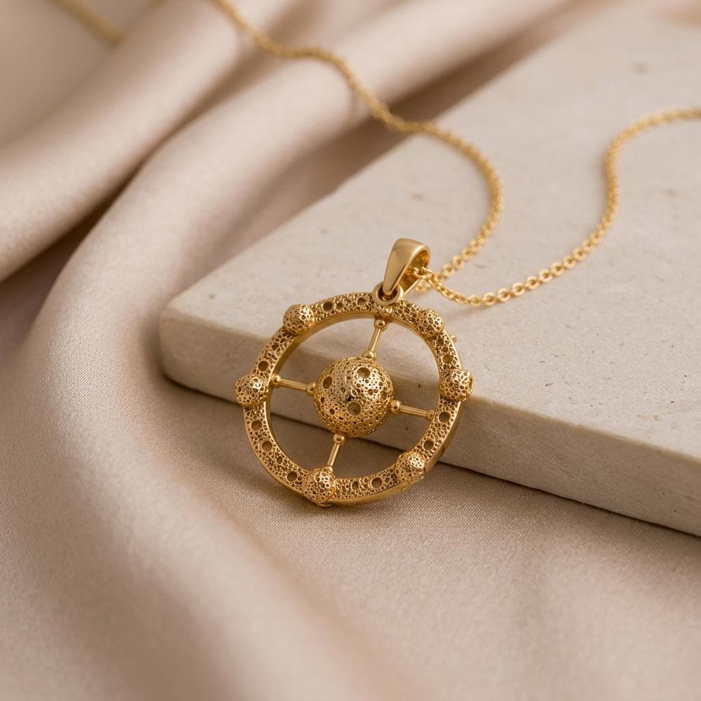 Hygiea Asteroid Pendant Necklace | 925 Sterling Silver | Asteroid Celestial Style | Unique Celestial Gift
