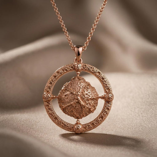 Psyche Asteroid Pendant Necklace | 925 Sterling Silver | Cosmic Celestial Design | Unique Space Lover Gift