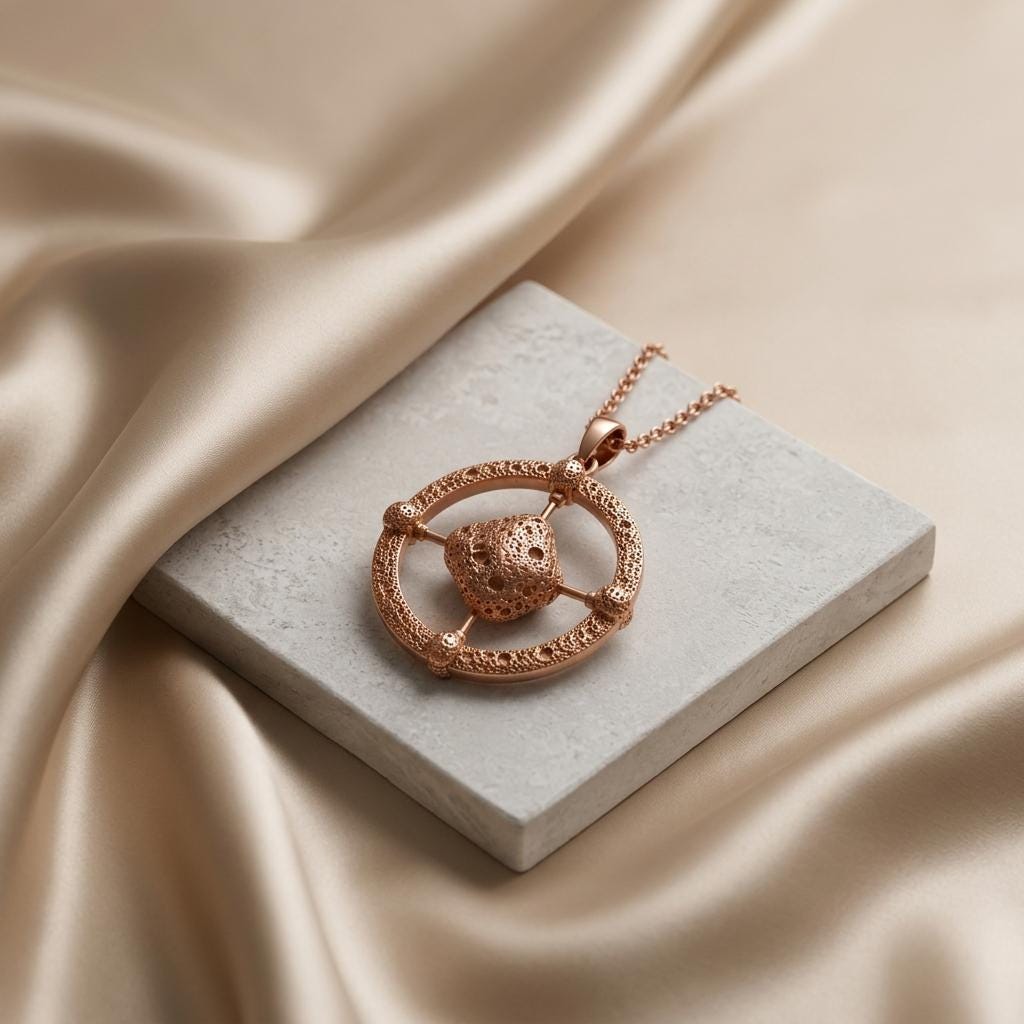 Ida Asteroid Pendant Necklace | 925 Sterling Silver | Celestial Space Theme | Unique Gift for Her