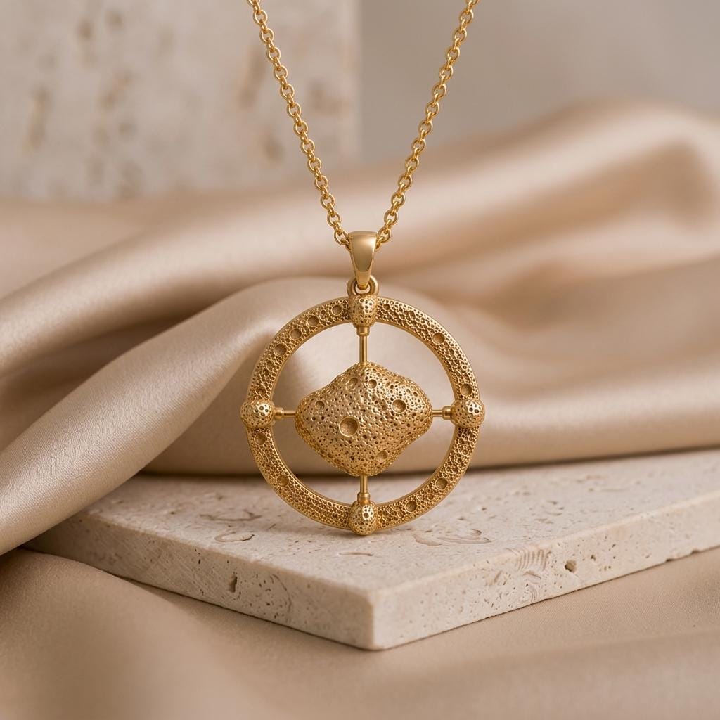 Gaspra Asteroid Pendant Necklace | Sterling Silver | Cosmic & Celestial | Gift for Space Lovers