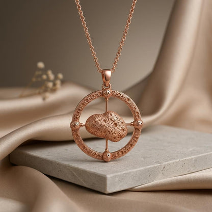 Itokawa Asteroid Pendant Necklace | 925 Sterling Silver | Celestial Space Theme | Unique Gift for Space Lovers