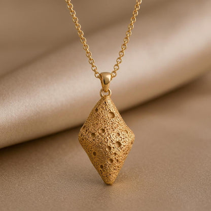 Davida Asteroid Pendant Necklace | 925 Sterling Silver | Celestial Textured Design | Unique Statement Gift