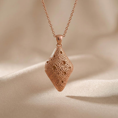 Interamnia Asteroid Pendant Necklace | Sterling Silver | Cosmic Textured Design | Unique Gift for Her