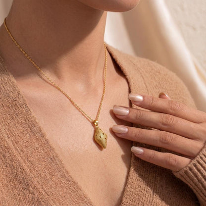 Interamnia Asteroid Pendant Necklace | Sterling Silver | Cosmic Textured Design | Unique Gift for Her