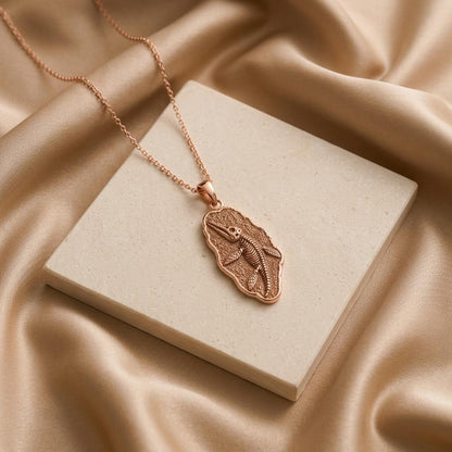 Liopleurodon Fossil Pendant Necklace | 925 Sterling Silver | Prehistoric Fossil Theme | Unique Science Gift