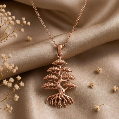 Cedar Crown Bonsai Pendant | 925 Sterling Silver | Nature Inspired Jewelry | Meaningful Gift for Growth