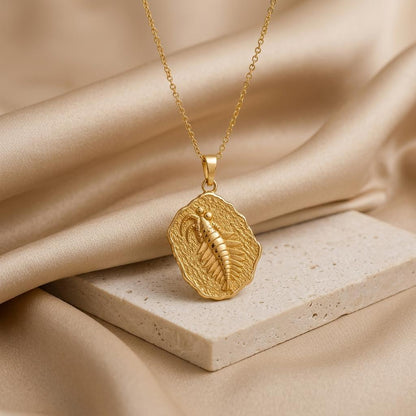 Anomalocaris Fossil Pendant Necklace | Sterling Silver | Prehistoric Creature Theme | Unique Educational Gift
