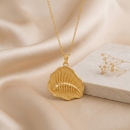 Hallucigenia Fossil Pendant | 925 Sterling Silver for Science Lovers | Prehistoric Paleontology Theme | Unique Gift for Curious Minds