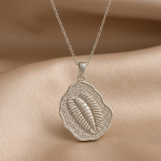 Wiwaxia Fossil Pendant Necklace | 925 Sterling Silver | Paleontology & Nature Inspired | For Science - Nature Enthusiasts