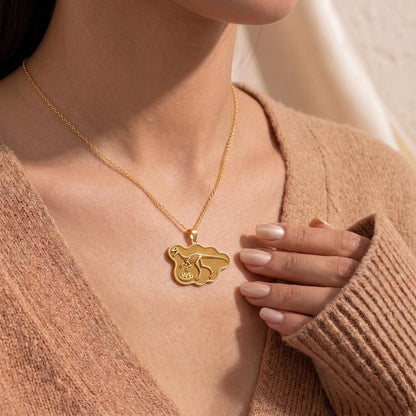 Oviraptor Fossil Pendant Necklace | 925 Sterling Silver Gold Plated | Paleontology Inspired Design | Gift for Science Enthusiasts