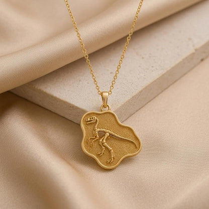 Troodon Fossil Pendant Necklace | 925 Sterling Silver | Paleontology Theme | Science Lover Gift