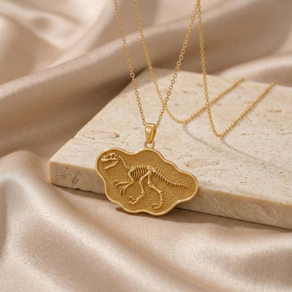 Deinonychus Fossil Pendant | Dinosaur Enthusiast | Dinosaur Fossil Theme | Unique Science Gift