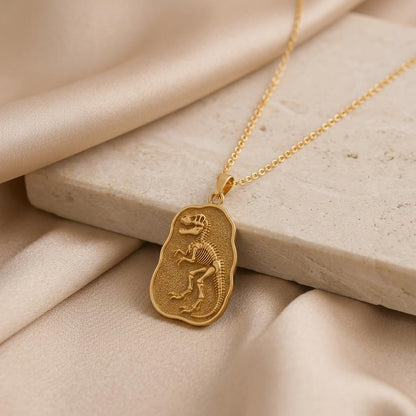 Albertosaurus Fossil Pendant | Sterling Silver | Dinosaur Skeleton Theme | Unique Birthday Gift