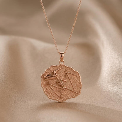 Dimorphodon Fossil Pendant | Sterling Silver | Prehistoric Fossil Theme | Unique Science Gift