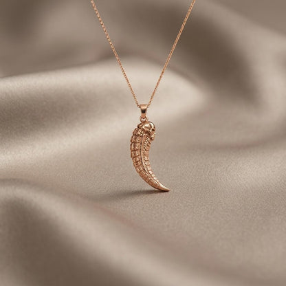 Gorgonopsid Fang Pendant | 925 Sterling Silver | Prehistoric Fossil Theme | Unique Gift for History Buffs
