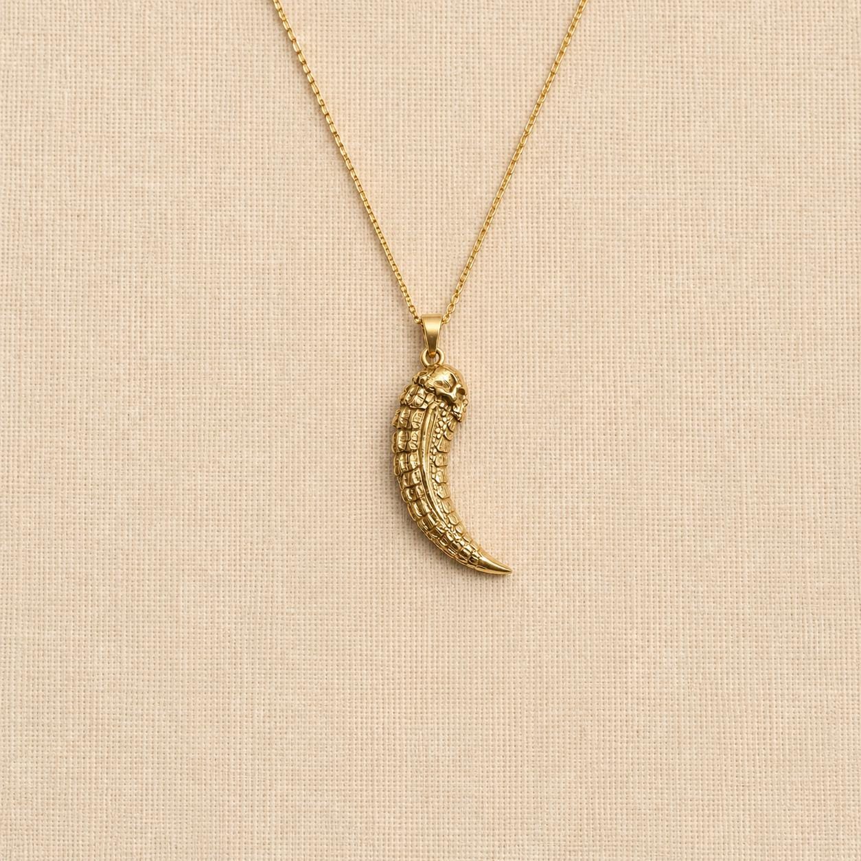 Gorgonopsid Fang Pendant | 925 Sterling Silver | Prehistoric Fossil Theme | Unique Gift for History Buffs
