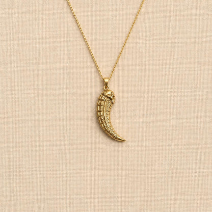 Gorgonopsid Fang Pendant | 925 Sterling Silver | Prehistoric Fossil Theme | Unique Gift for History Buffs