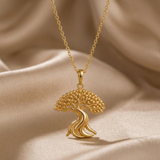Ficus Flow Pendant | 925 Sterling Silver | Tree of Life Theme | Symbolic Growth Gift