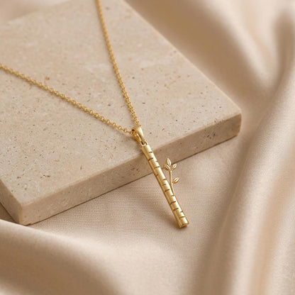 Birch Veil Pendant | 925 Sterling Silver | Nature Inspired Minimalist | Symbolic Growth Gift