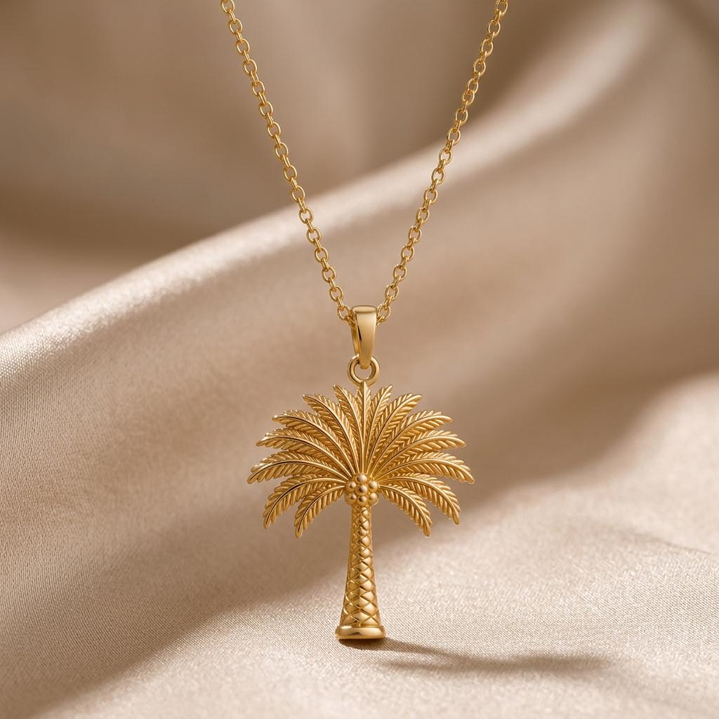 Palm Crown Necklace | 925 Sterling Silver | Nature Inspired Jewelry | Meaningful Gift for Her