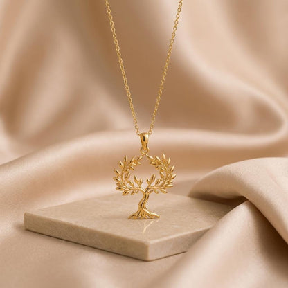 Olive Crown Pendant | Gold Plated Sterling Silver | Nature Inspired Botanical | Meaningful Gift for Her