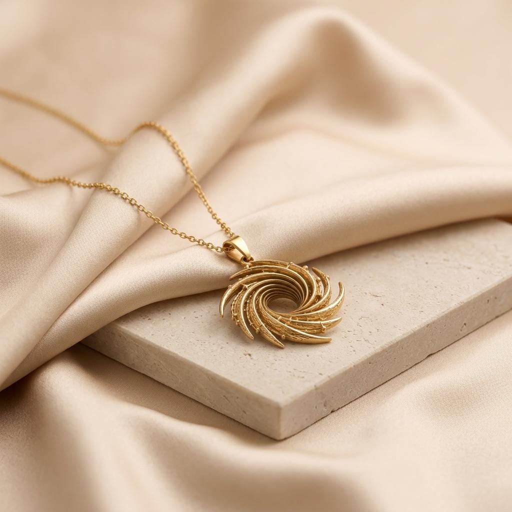Wormhole Pendant | For Space Enthusiasts | Galactic Vortex Style | Unique Science Gift