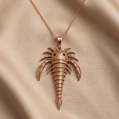 Eurypterid Pendant | 925 Sterling Silver | Prehistoric Fossil Theme | Unique Science Lover Gift