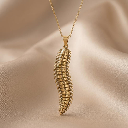 Arthropleura Pendant | 925 Sterling Silver | Paleontology Theme | Science Enthusiast Gift