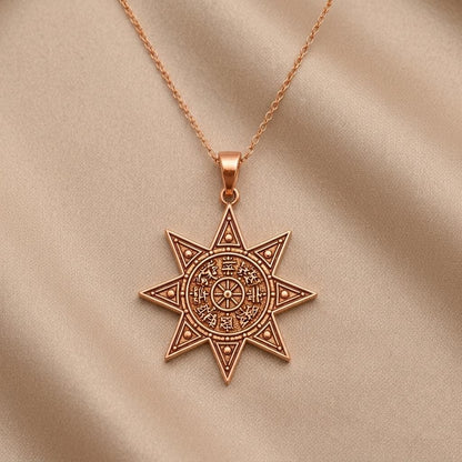 Babylon Star Pendant | 925 Sterling Silver | Ancient Mesopotamian Theme | Symbolic Protection Gift