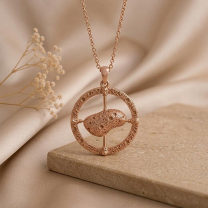 Eros Asteroid Pendant Necklace | 925 Sterling Silver | Celestial Theme Jewelry | Unique Thoughtful Gift
