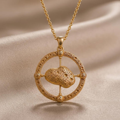 Itokawa Asteroid Pendant Necklace | 925 Sterling Silver | Celestial Space Theme | Unique Gift for Space Lovers