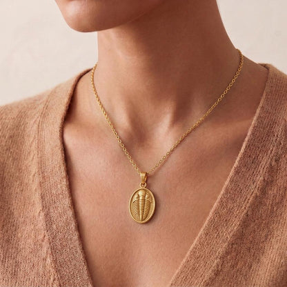 Trilobite Fossil Pendant Necklace | 925 Sterling Silver | Paleontology Theme | Unique Science Gift