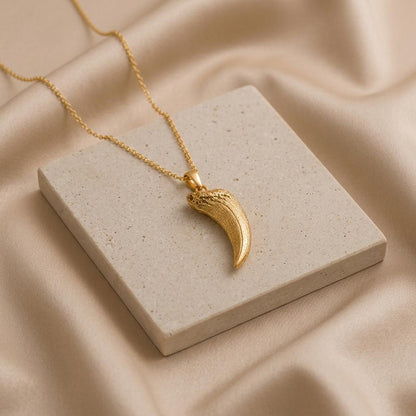 Smilodon Fang Fossil Pendant Necklace | 925 Sterling Silver | Prehistoric Inspired | For History Enthusiasts