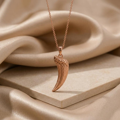 Smilodon Fang Fossil Pendant Necklace | 925 Sterling Silver | Prehistoric Inspired | For History Enthusiasts