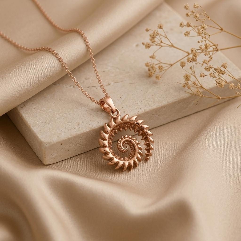 Helicoprion Spiral Tooth Pendant | Paleontology Enthusiasts | Prehistoric Fossil Theme | Unique Statement Gift