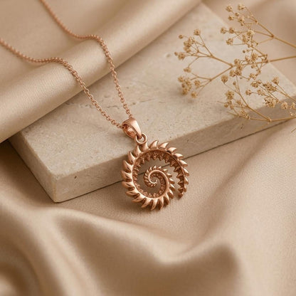 Helicoprion Spiral Tooth Pendant | Paleontology Enthusiasts | Prehistoric Fossil Theme | Unique Statement Gift