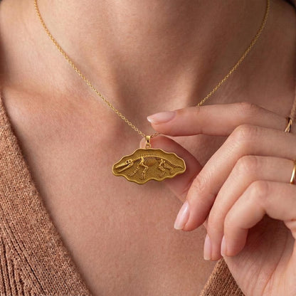 Ambulocetus Fossil Pendant | 925 Sterling Silver | Paleontology Inspired | Gift for Science Lovers