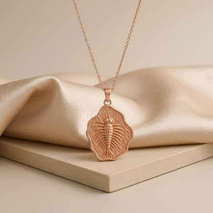 Marella Fossil Pendant Necklace | 925 Sterling Silver | Ancient Fossil Theme | Thoughtful Gift for Her