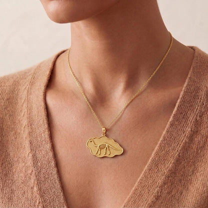 Apatosaurus Fossil Pendant | 925 Sterling Silver for Science Fans | Paleontology Theme Unique Design | Educational & Thoughtful Gift