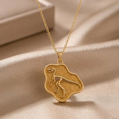 Troodon Fossil Pendant Necklace | 925 Sterling Silver | Paleontology Theme | Science Lover Gift