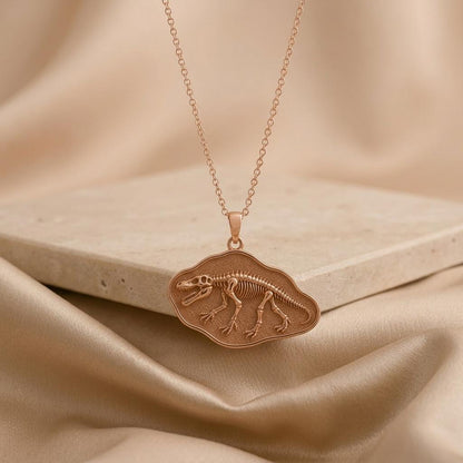 Andrewsarchus Fossil Pendant Necklace | 925 Sterling Silver | Paleontology Theme | Gift for Science Lovers