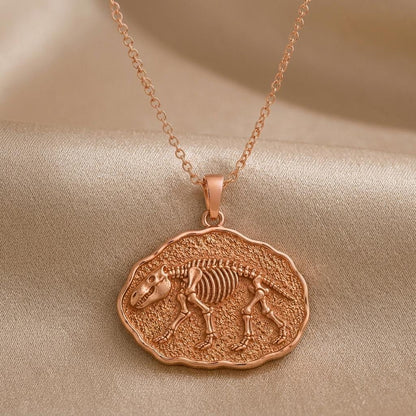Moeritherium Fossil Pendant | 925 Sterling Silver | Prehistoric Animal Theme | Unique Science Gift