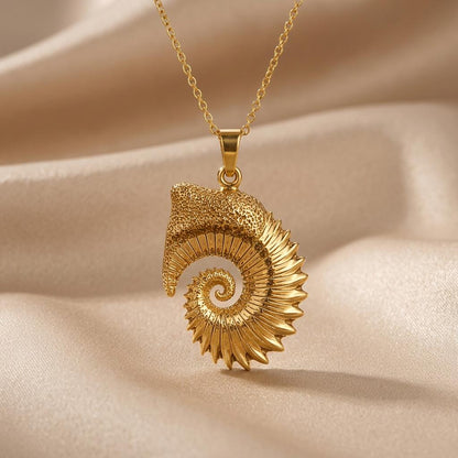 Helicoprion Spiral Tooth Pendant | 925 Sterling Silver | Prehistoric Fossil Theme | Unique Science Lover Gift