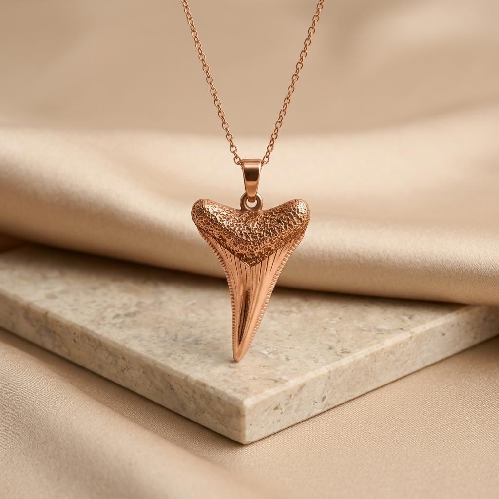 Squalicorax Tooth Pendant | 925 Sterling Silver | Prehistoric Ocean Theme | Gift for Ocean Enthusiasts