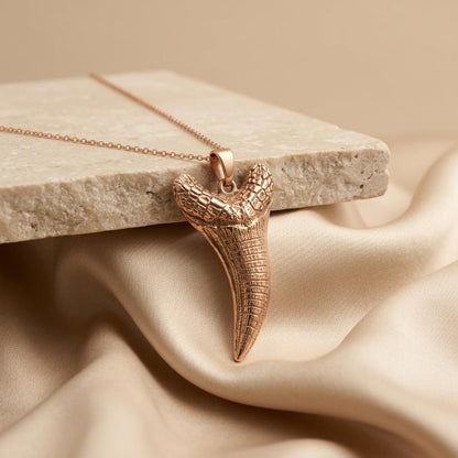 Dakosaurus Tooth Pendant | 925 Sterling Silver | Paleontology Inspired | For Dinosaur Lovers