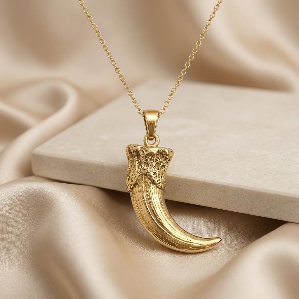Entelodon Tusk Pendant | 925 Sterling Silver | Prehistoric Inspired | Unique Statement Gift