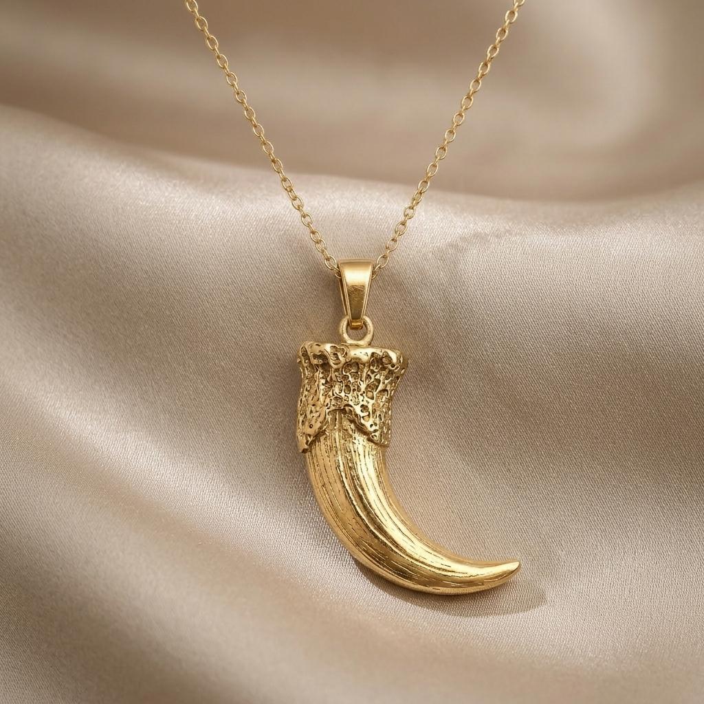 Entelodon Tusk Pendant | 925 Sterling Silver | Prehistoric Inspired | Unique Statement Gift