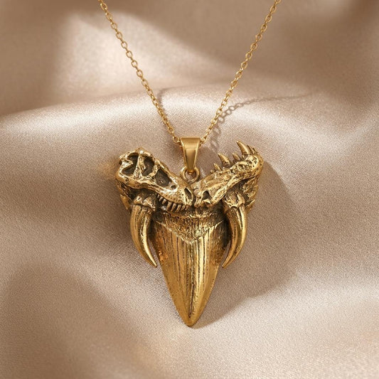 Apex Predator Relic Pendant | Sterling Silver Jewelry | Ancient Beast Theme | Unique Statement Gift