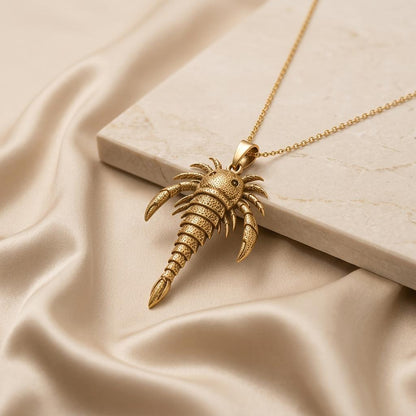 Eurypterid Pendant | 925 Sterling Silver | Prehistoric Fossil Theme | Unique Science Lover Gift
